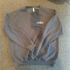 Jerzees Dark Gray Oregon Crewneck Sweatshirt